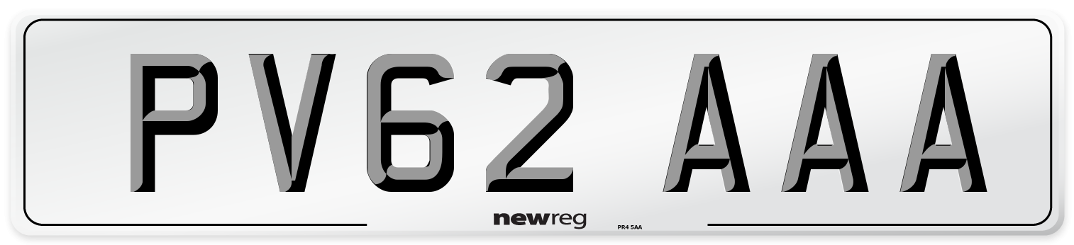 PV62 AAA Number Plate from New Reg